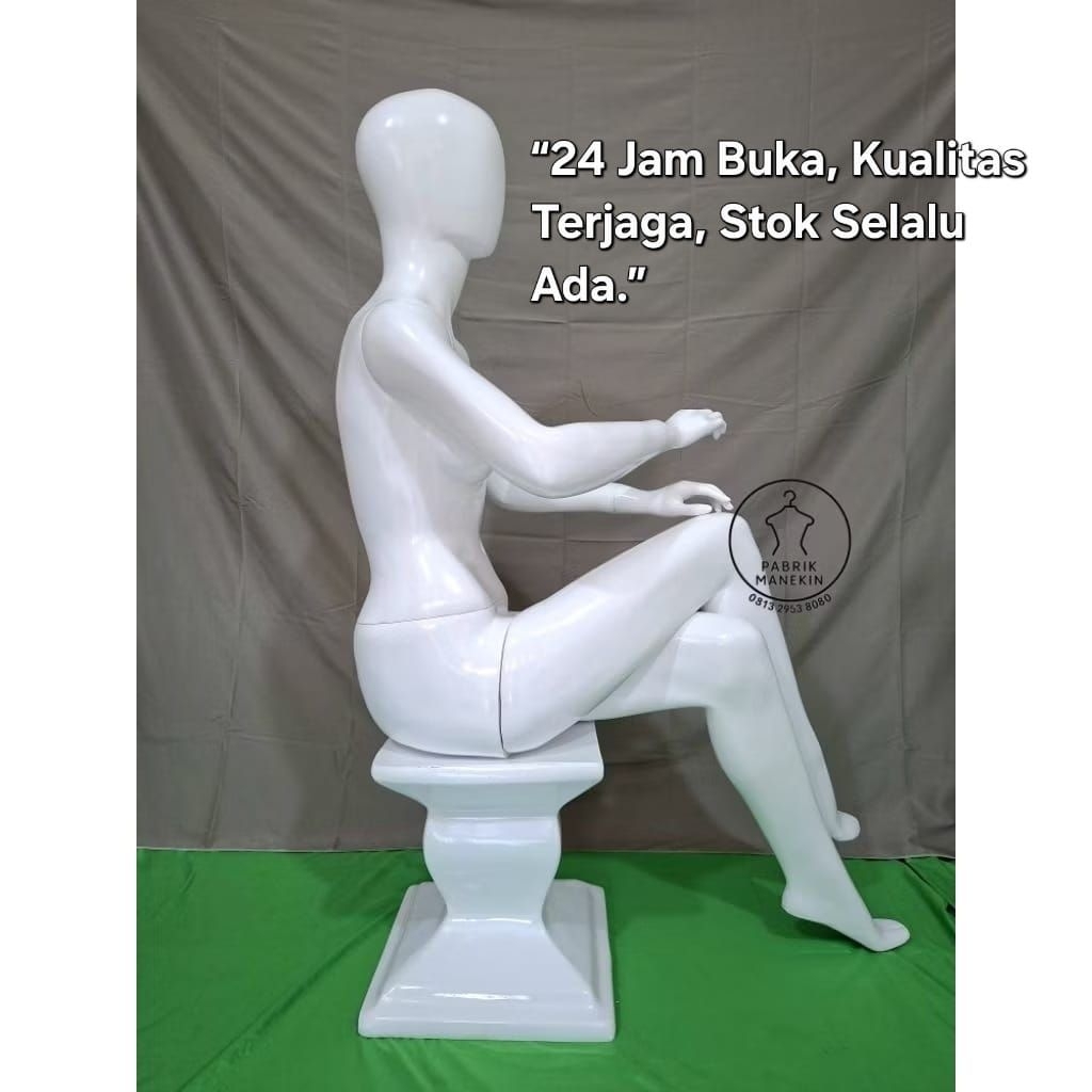 manekin full body wanita/manekin full body duduk/manekin duduk/manekin fiber duduk/manekin duduk cew