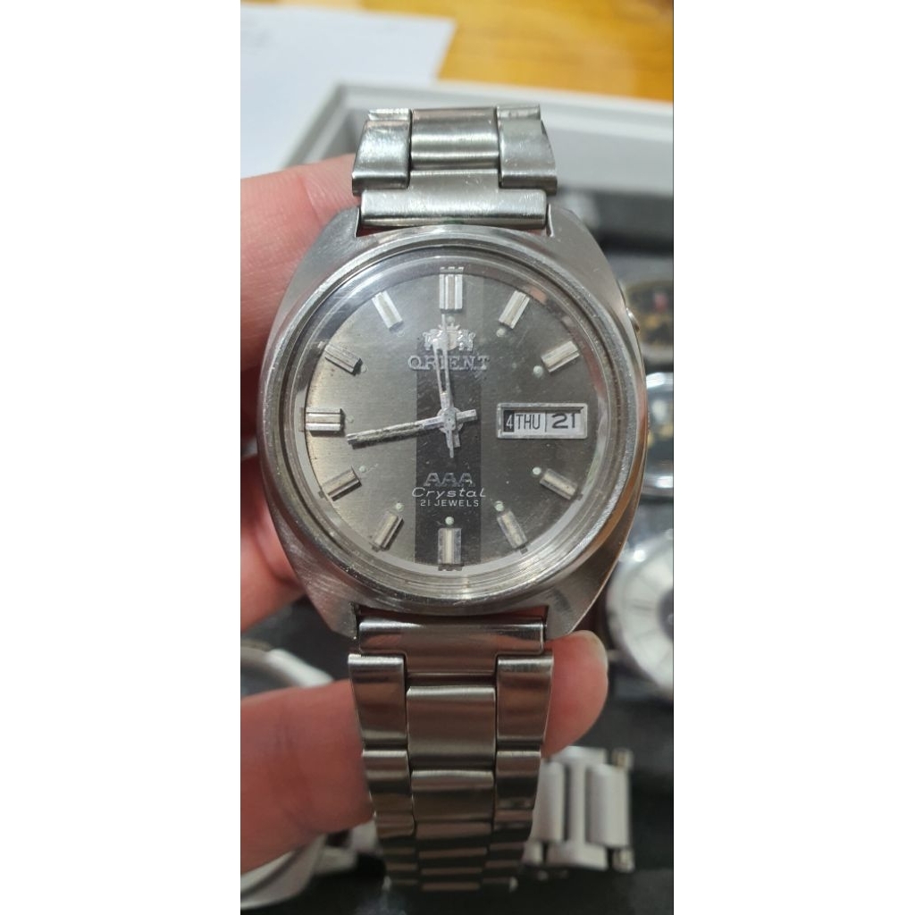 Orient Automatic AAA Crystal 21 Jewels , Dia 37mm , Rantai Baru Panjang