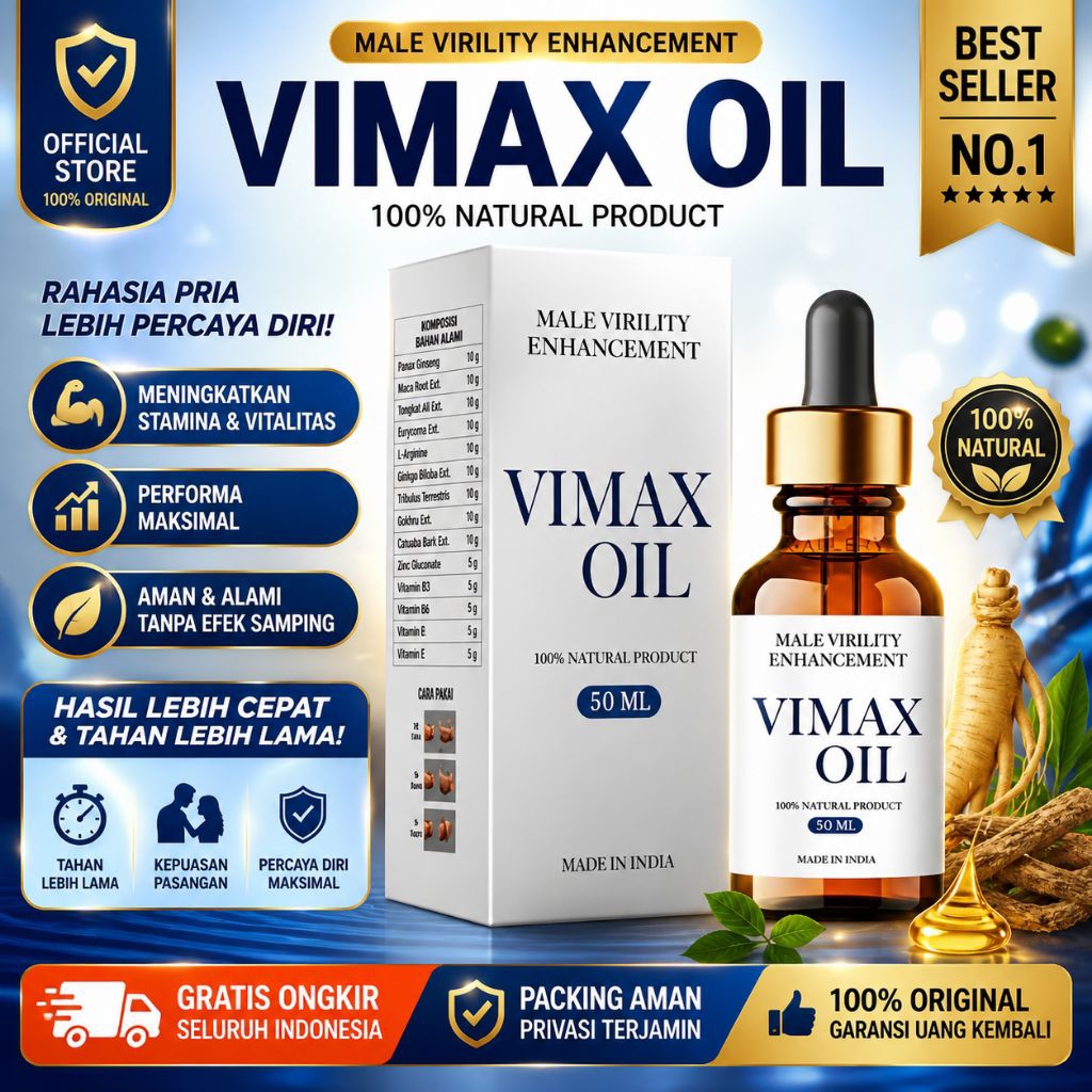 Vimax oil Original - minyak herbal perawatan pria - Minyak pembesar Joni Pria