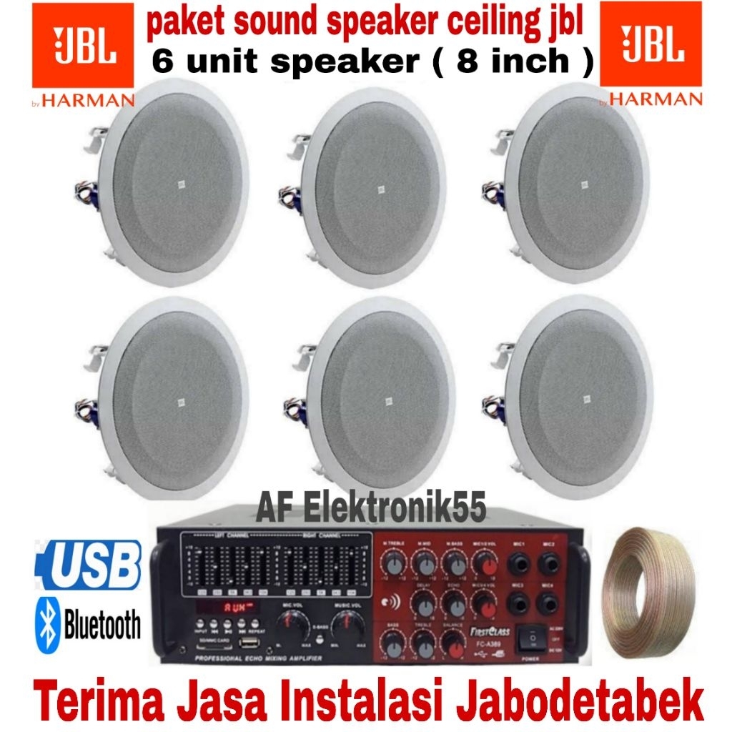 Paket Speaker Ceiling JBL 6 Unit Speaket ( 8 Inch ) Original