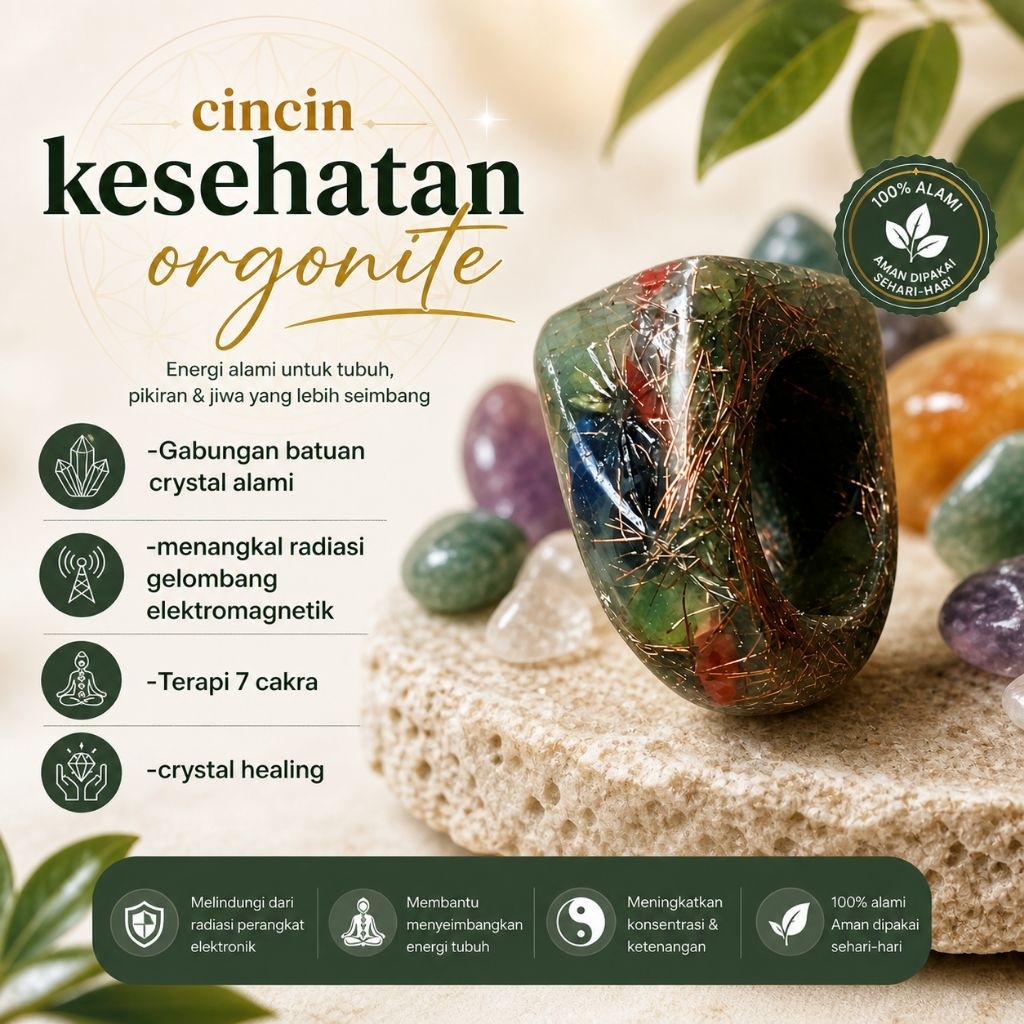 cincin orgonite crystal healing