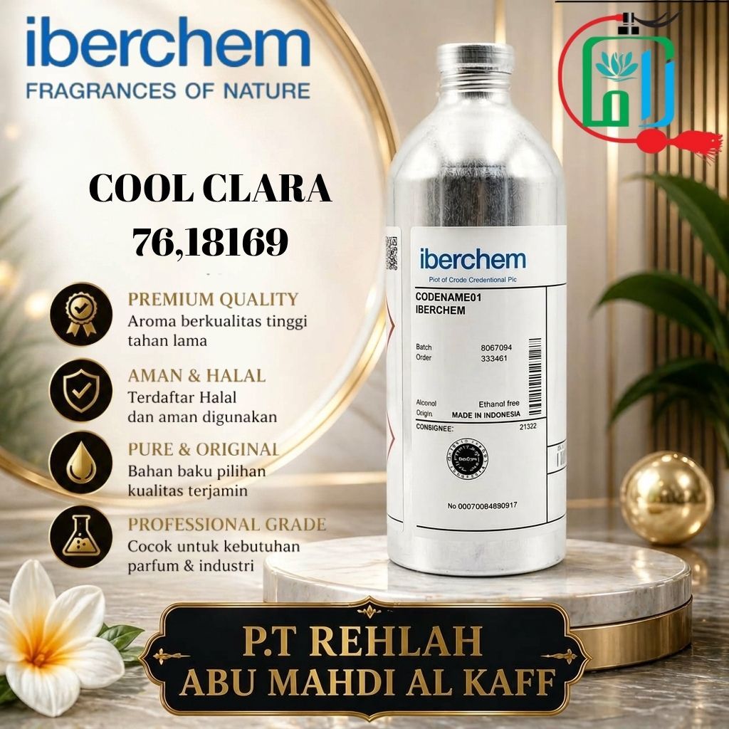 Iberchem - COOL CLARA | Bibit parfume murni segel pabrik kemasan 500 ML/1 KG - Cool water wm3n