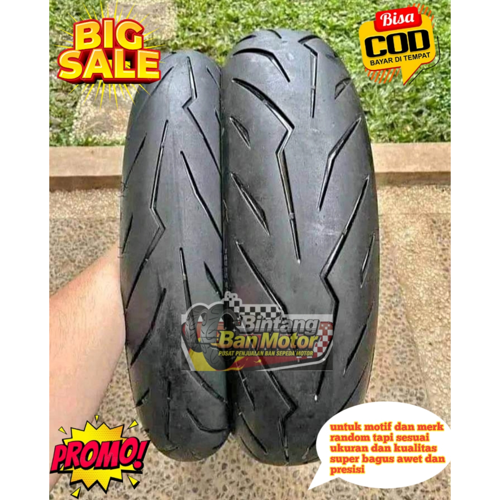 Ban Motor Tubeless Federal 80/90 90/90 Ring 14 - Sepasang, Ban Bekas Original, Cocok untuk Motor Mat