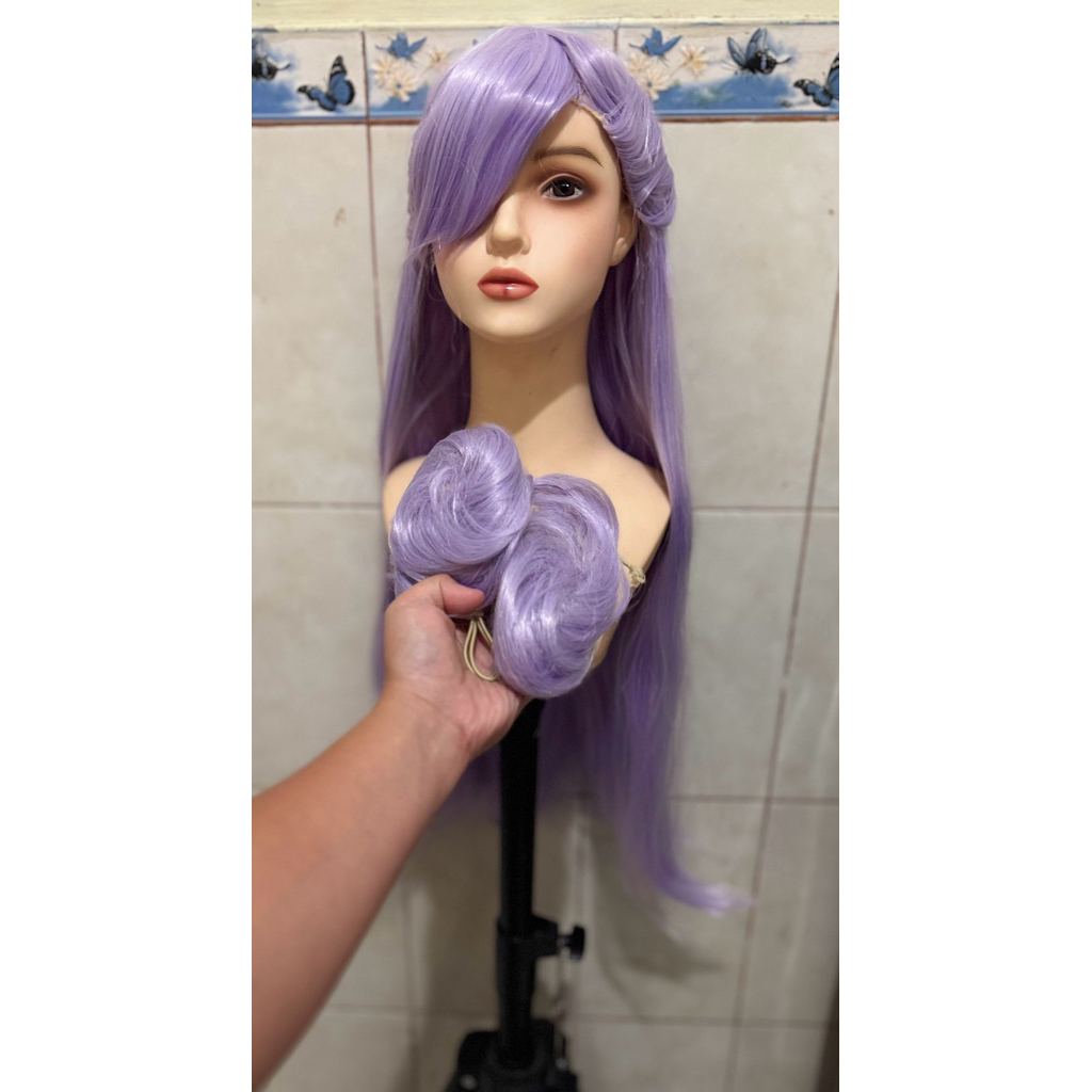 Wig Ungu cap sisir