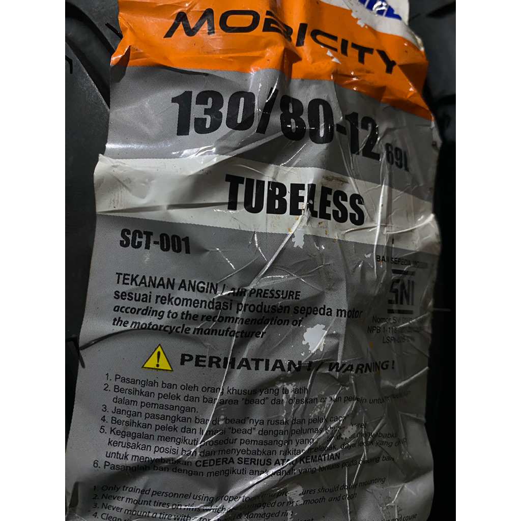 BAN LUAR IRC 130/80-12TUBELESS