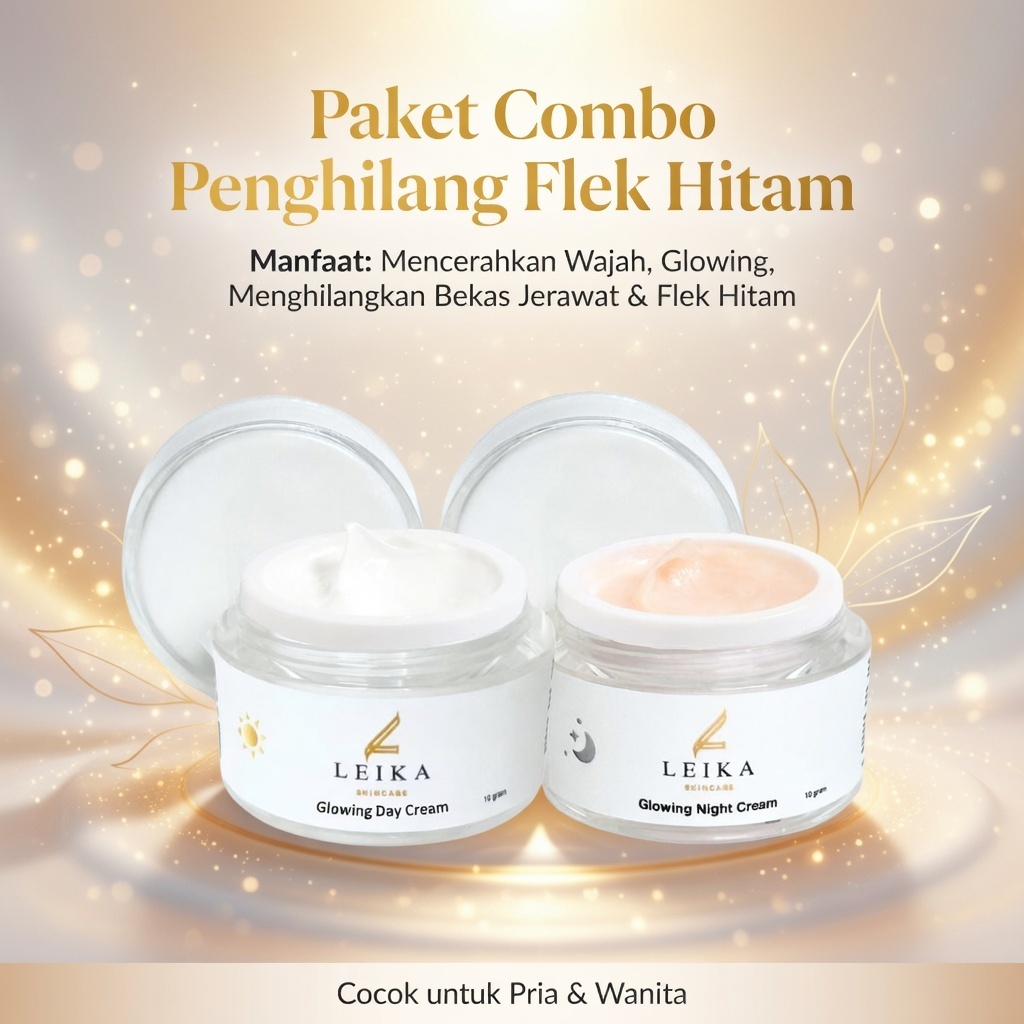 Paket siang malam Penghilang flek hitam di wajah Krim flek hitam membandel Cream fleksol cream melas