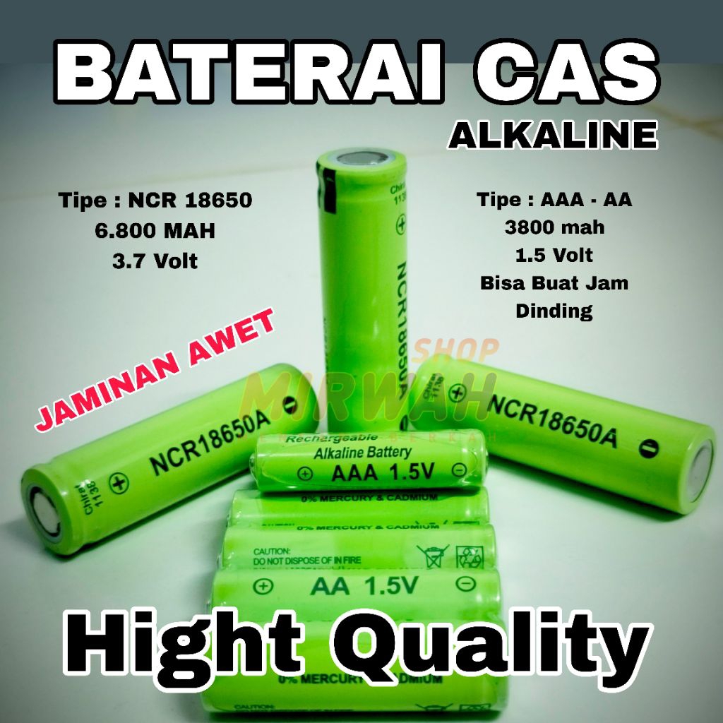 Baterai Batrey Cas AA-AAA 1.5 Volt - 18650 3.7 Volt BAGUS BERKUALITAS