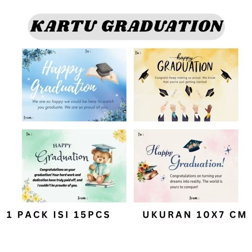 Kartu Ucapan Wisuda - Gift Card - Kartu Graduation - Kartu Ucapan - Greeting Card Graduation