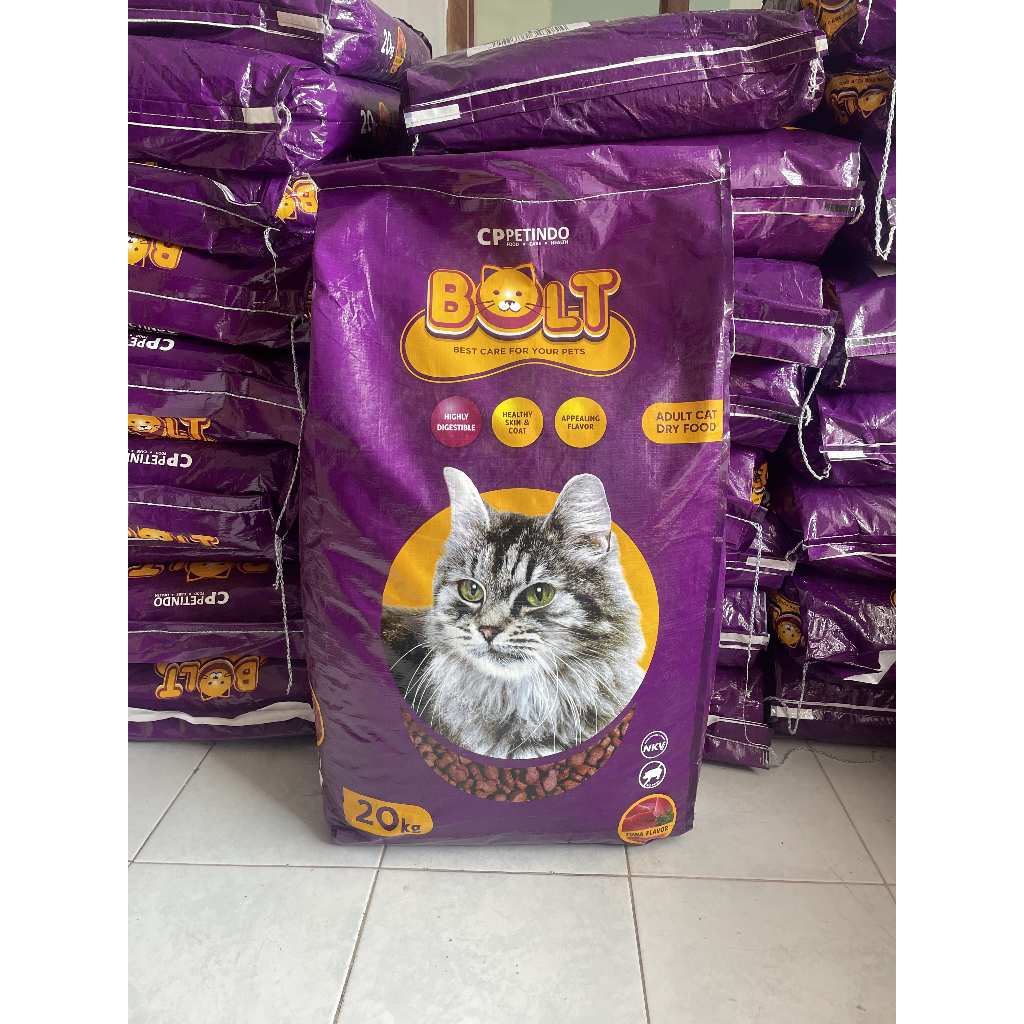 MAKANAN  KUCING || BOLT 1 KARUNG || BERAT 20KG