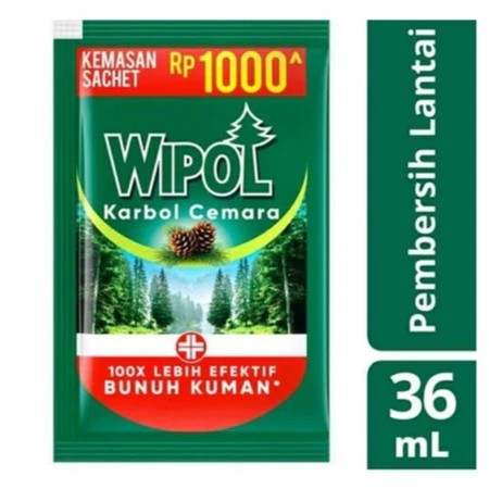 Wipol Karbol Cemara Renceng Isi 6 Sachet
