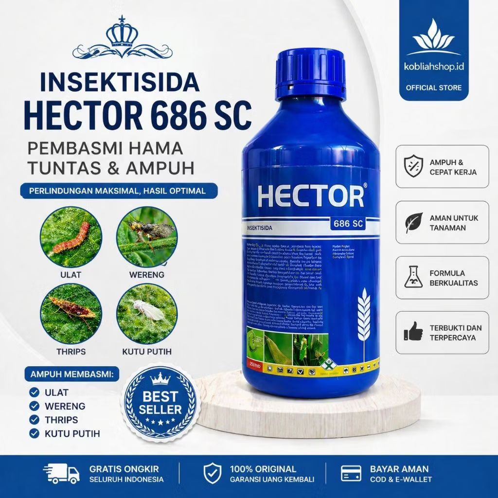 INSEKTISIDA HECTOR 686 SC 1L | Obat Hama Tanaman Super Kuat & Efektif