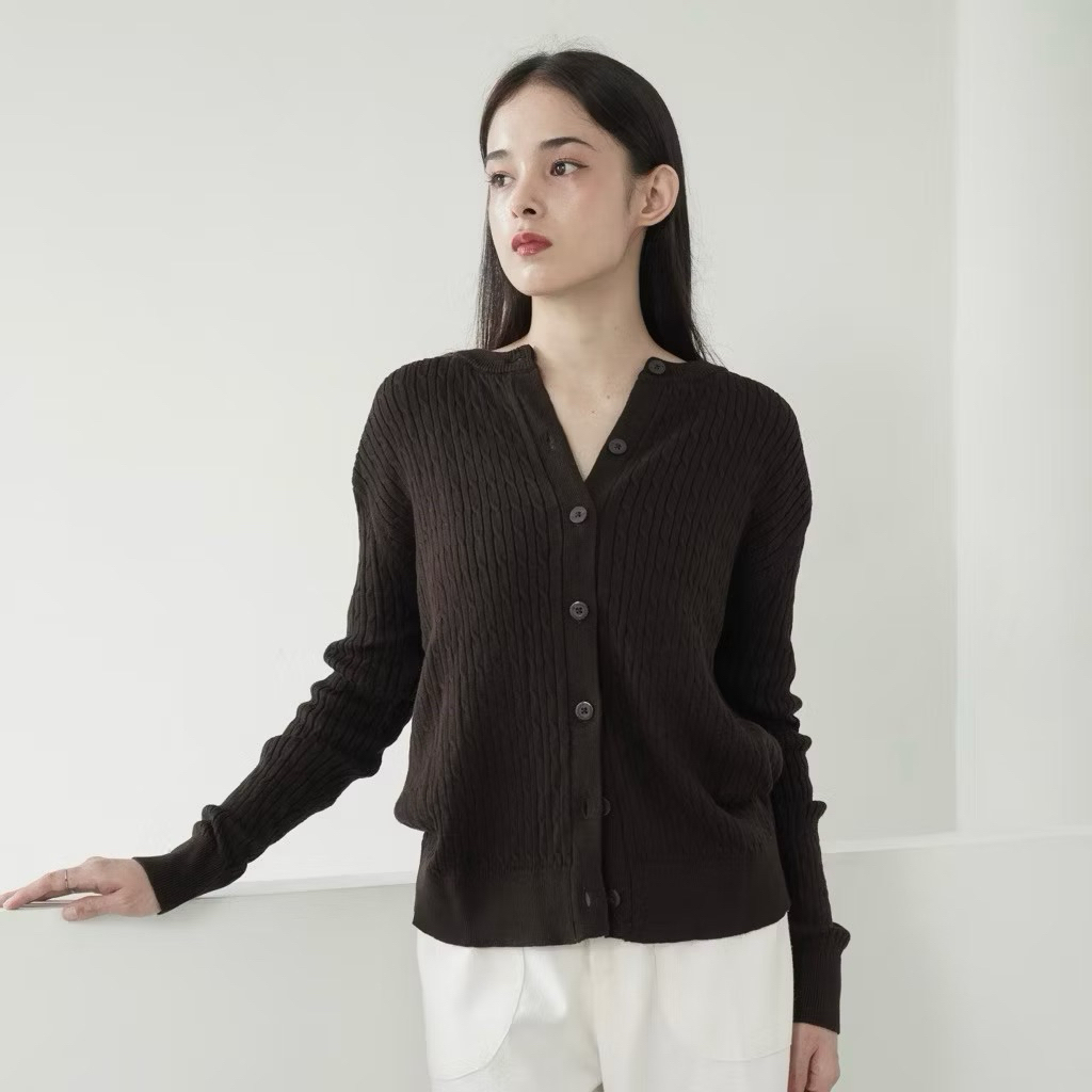 Shopinkae Cardigan Cable Knit Preloved