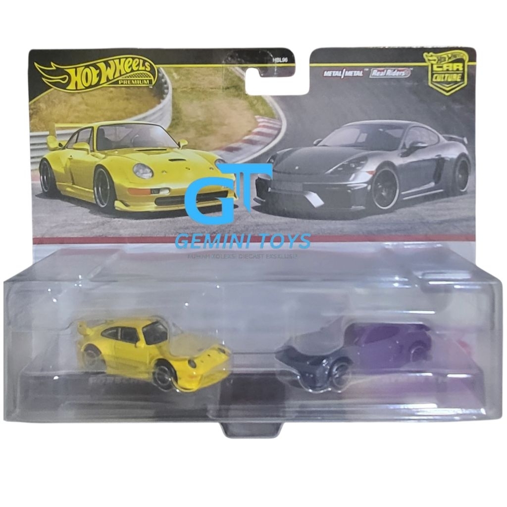 Hot Wheels Two Pack Porsche 993 GT2 & Porsche 718 Cayman GT4