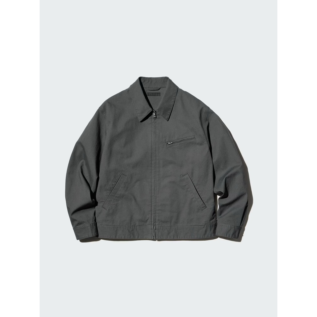Uniqlo Zip-Up Blouson Jacket Grey