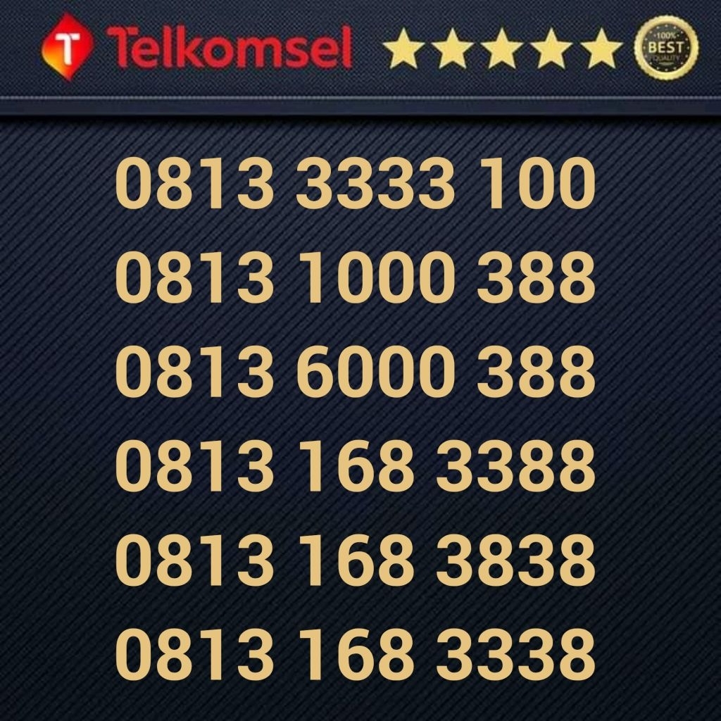 Nomor Cantik Simpati 11 Digit - 33333 100 168 3338 0813 168 38 38 0813 168 33 88 1000 388 6000 388