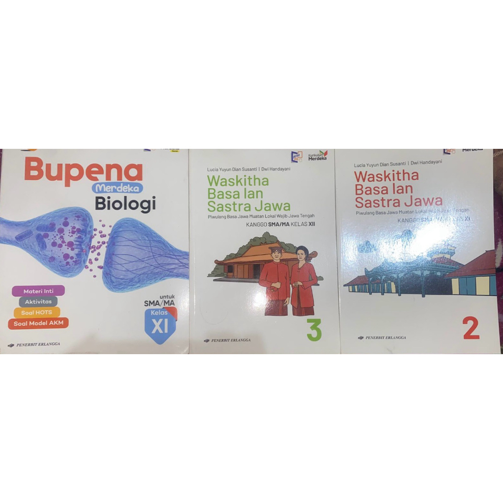 Buku Biologi, Bahasa Jawa SMA/MA Kelas 11 dan 12- Erlangga Bupena Kurikulum Merdeka