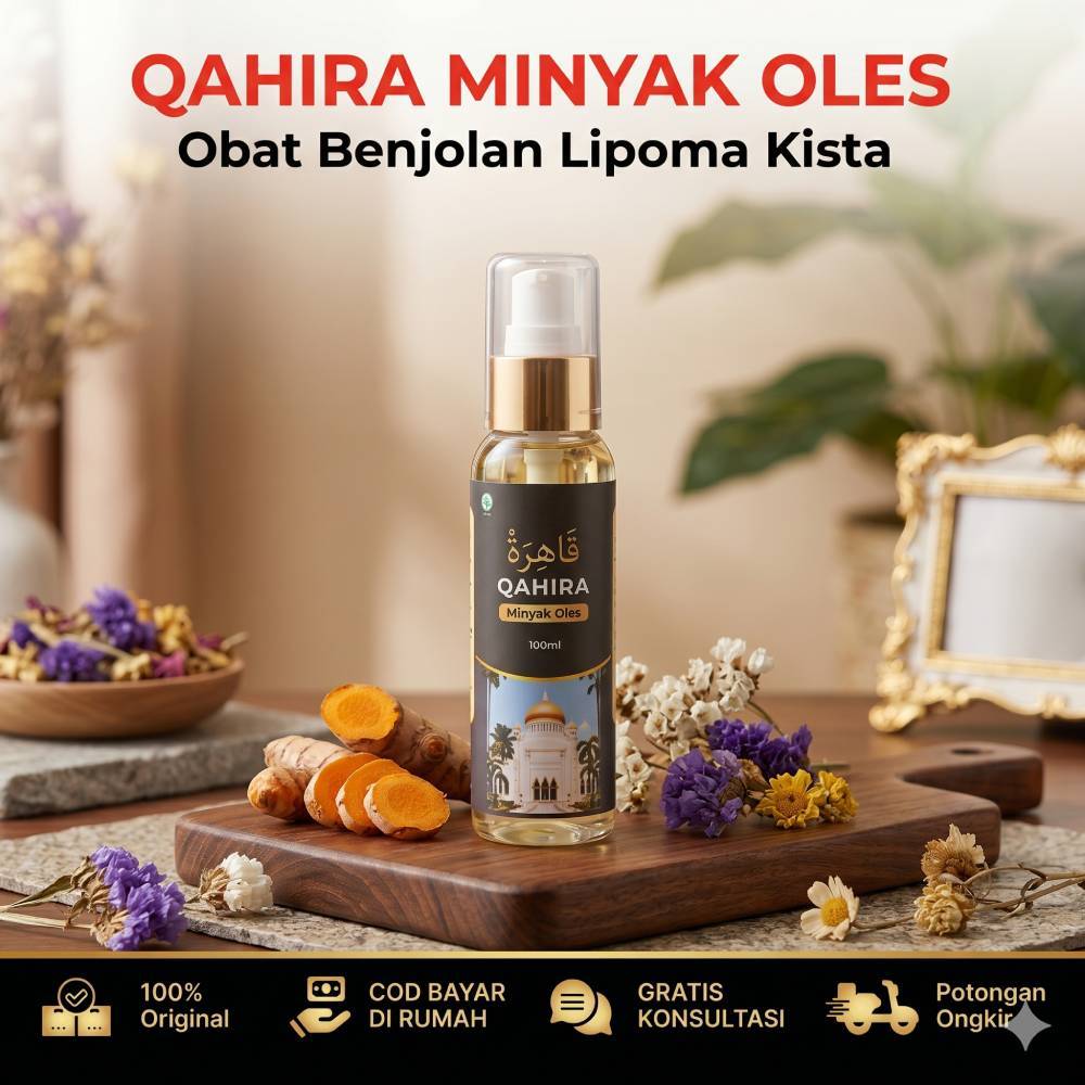 QAHIRA MINYAK OLES Obat Benjolan Tubuh dan Leher Terbukti Paling Ampuh