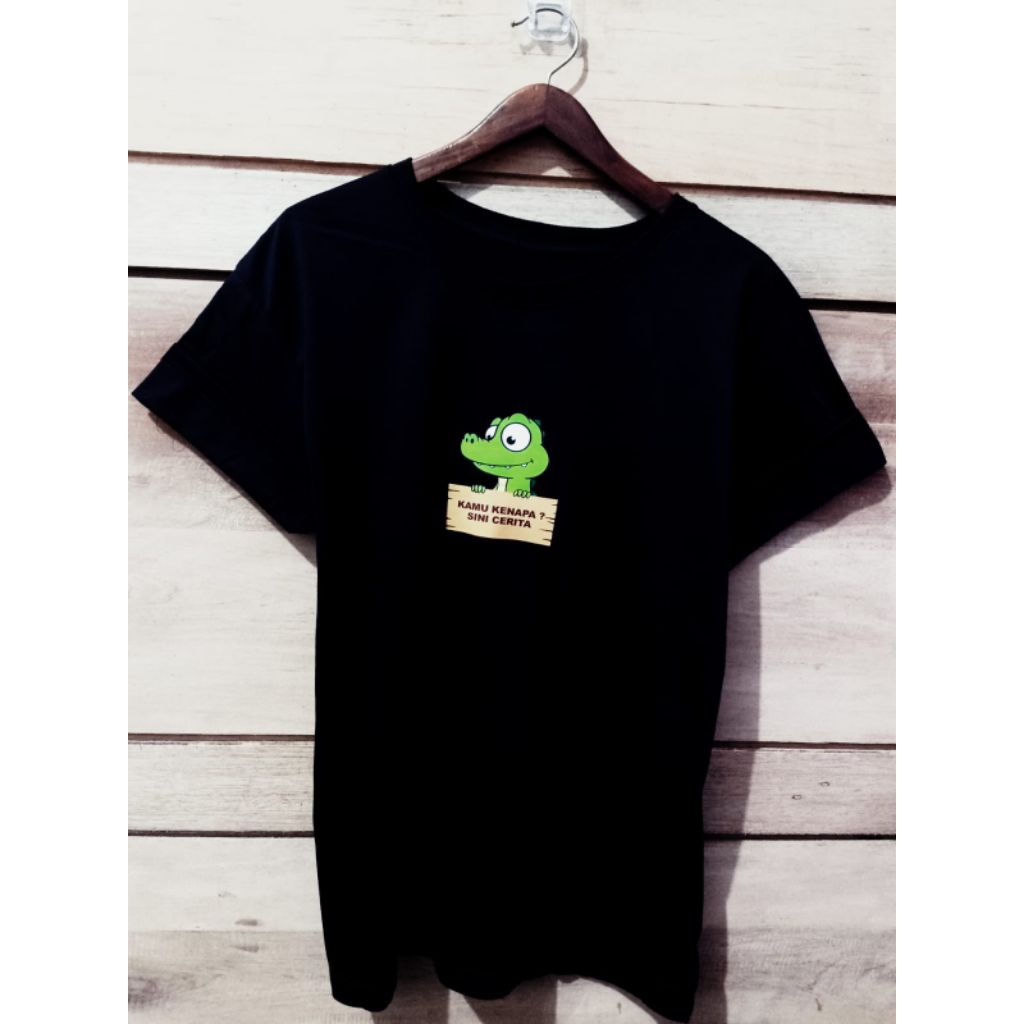 KAOS DISTRO BUAYA DARAT SABLON SIMPEL