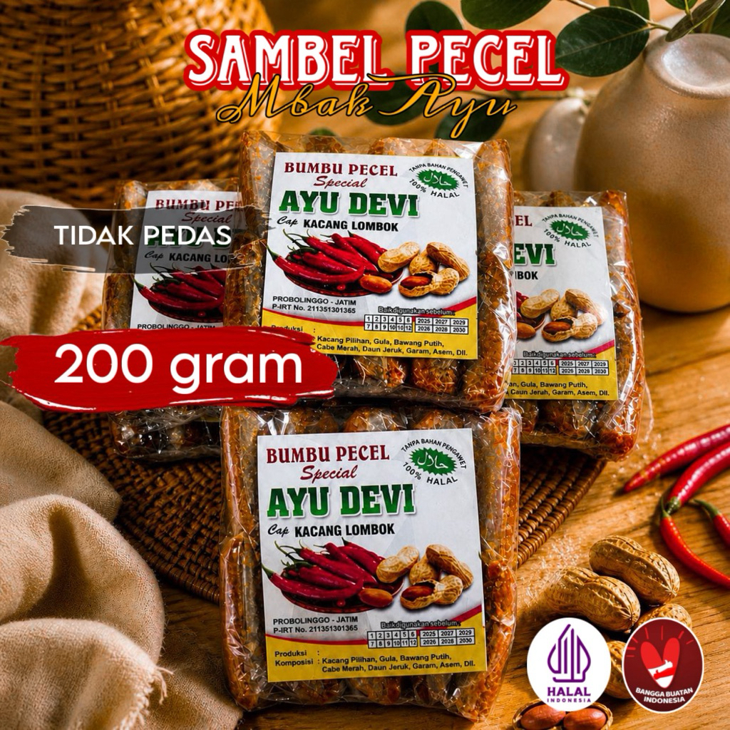 Sambel pecel/Sambel kacang/Bumbu pecel 200gr