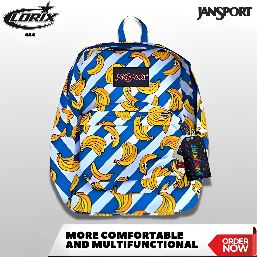 [REALPICT] - TAS RANSEL JANSPORT BANANA BACKPACK SCHOOL SUPERBREAK - TAS RANSEL JANSPORT FULL TAG EM