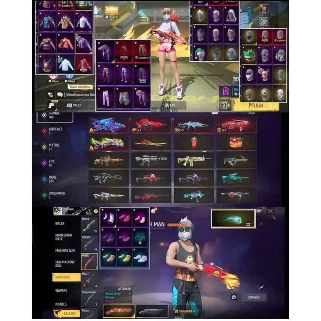 dijual akun free fire gacor sultan