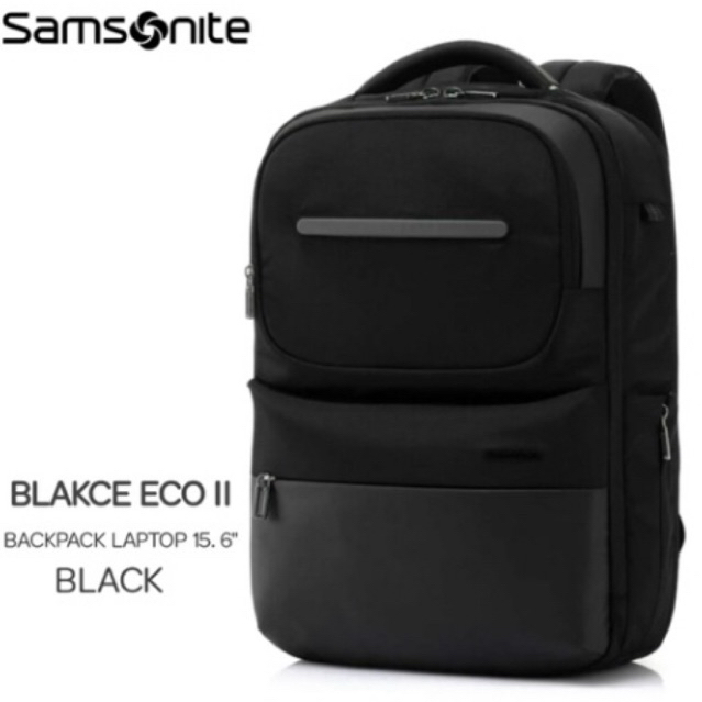 Samsonite Blakce Eco II Bagpack Laptop 15.6 Ransel Pria-Black