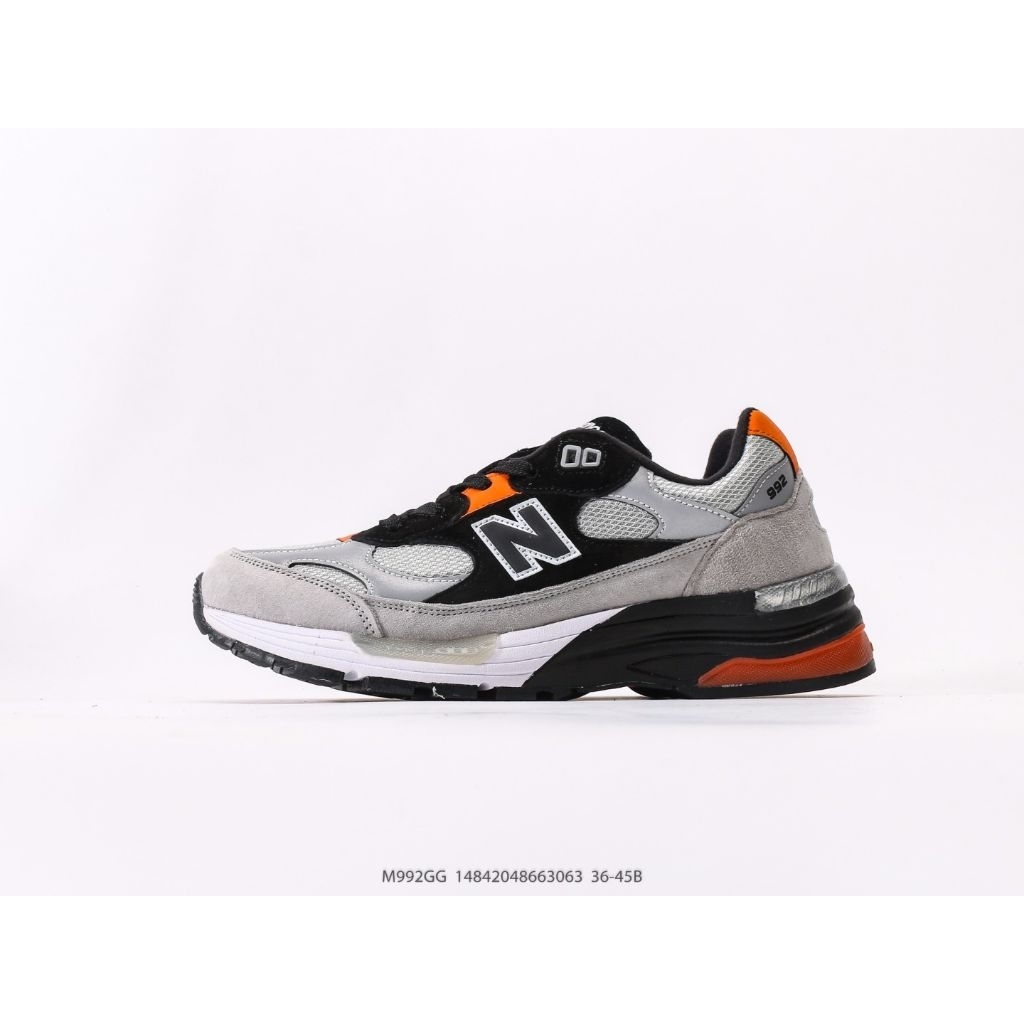 BS - Sepatu Sneakers New Balance M992GG DTLR Grey Orange - NB 992