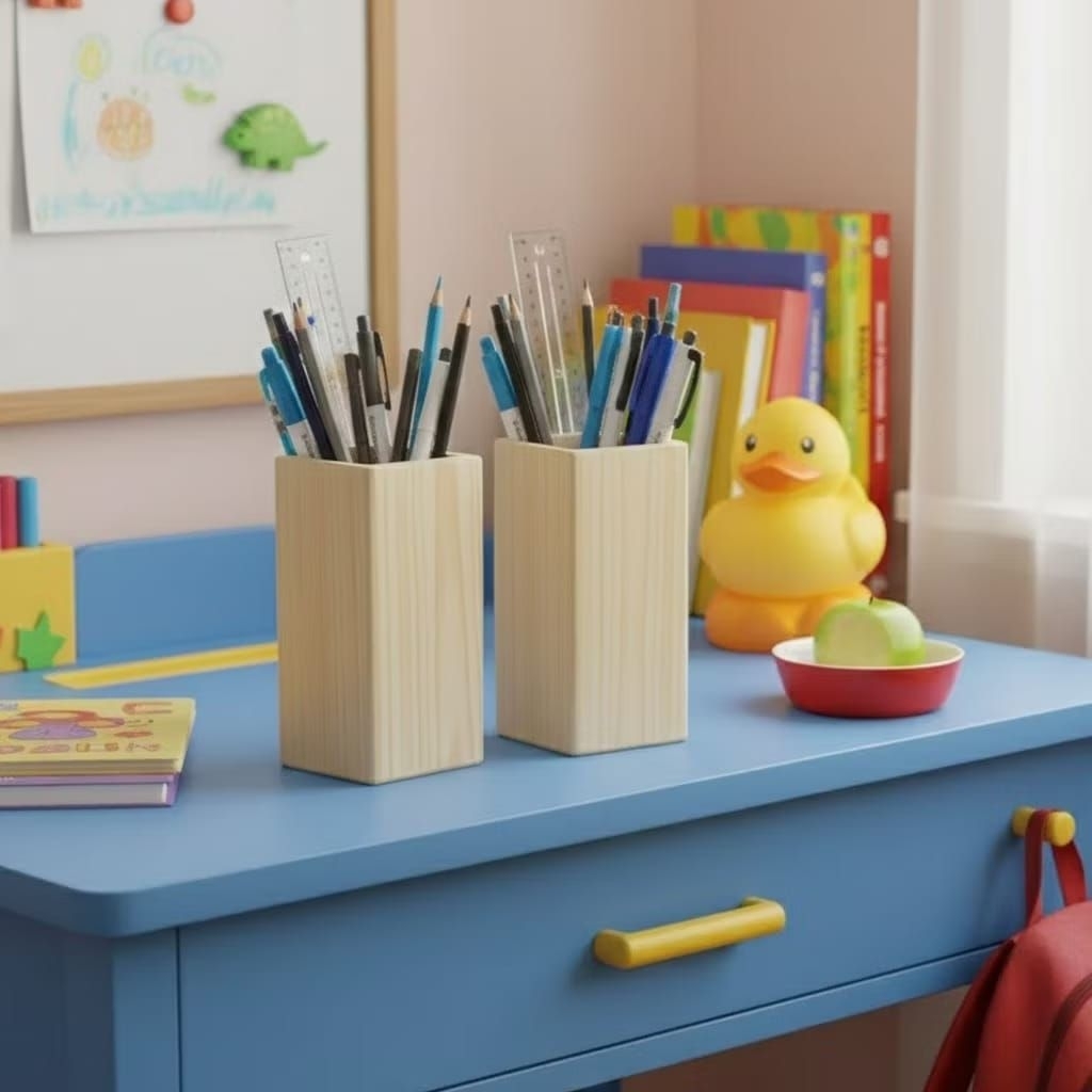 Kotak Pensil Kayu / Tempat Sutil Kayu / Tempat Pensil / Kotak Serbaguna