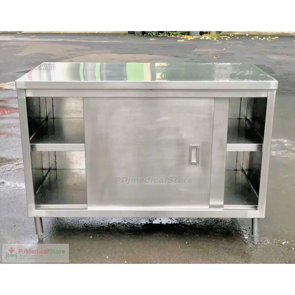 Lemari Kabinet Dapur Restoran Stainless Steel 304 SUS / Kabinet Dapur Stainless Untuk Restoran / Kab