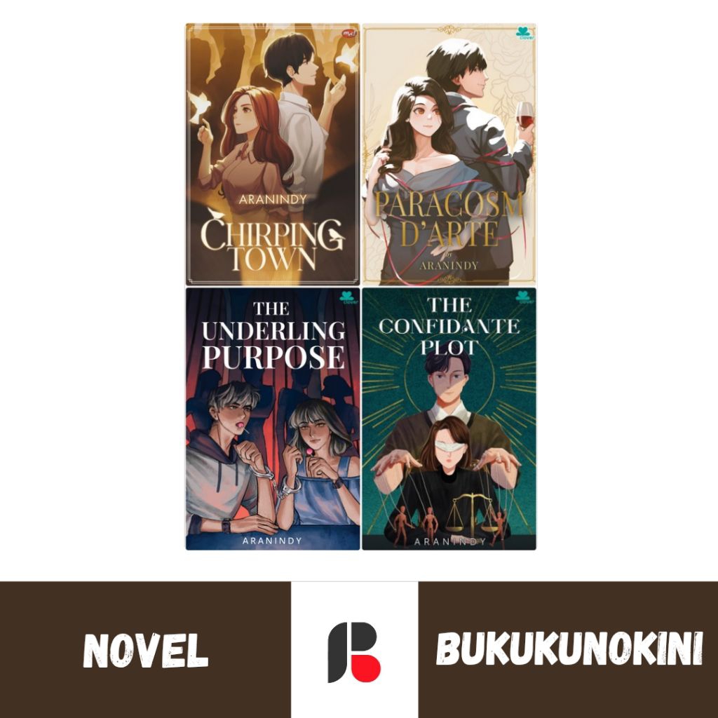 (Original, Segel) Novel Aranindy: Chirping Town; Paracosm D'arte; The Underling Purpose; The Confida
