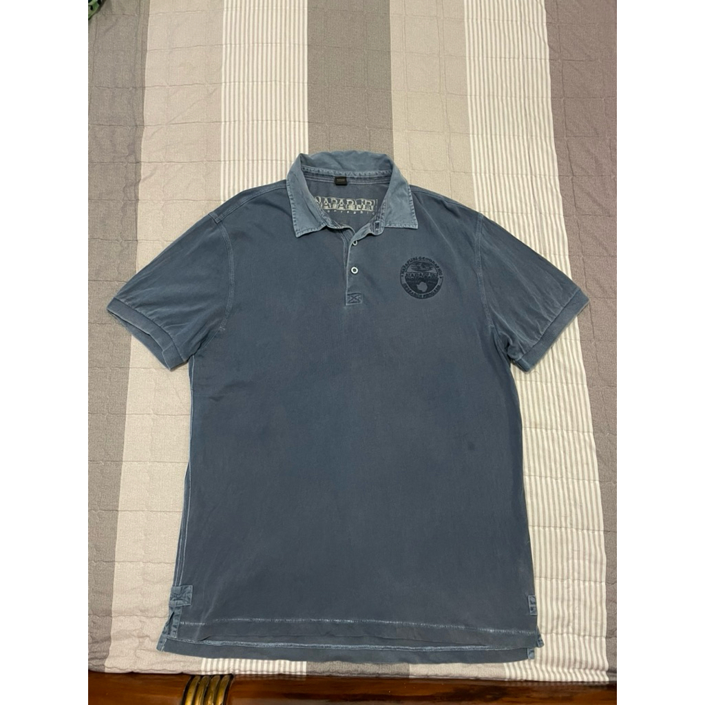 Kaos kerah napapijri denim vintage