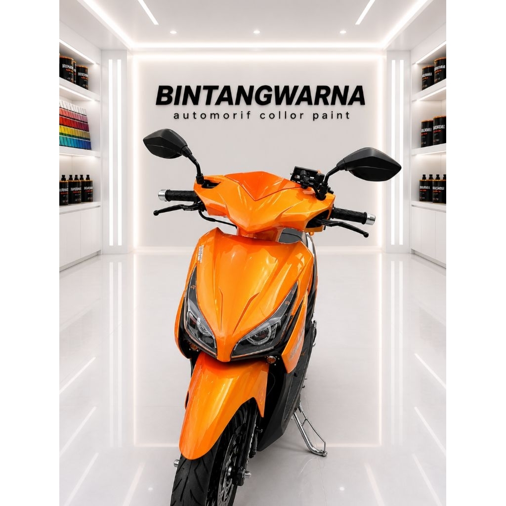 CAT WARNA ORANGE jenis pu cat motor cat mobil cat custom cat automotive cat automotif cat duco