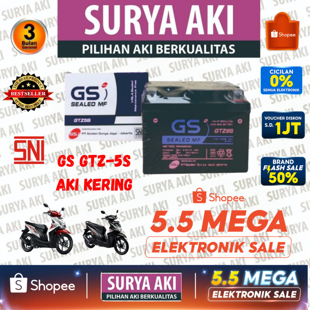 AKI MOTOR GTZ5S 5A AKI MOTOR NEX1 NEX2 VARIO 110 BEAT POP NON IDLING STOP CRF 150L VIXION