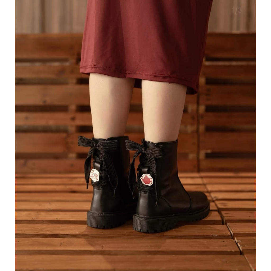 Ittaherl Shanghai boots genuine leather ink