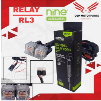 RELAY SET RL3 RL5 LAMPU TEMBAK MOBIL MOTOR LUMINOS LED NINE KABEL SET LAMPU TEMBAK LASER MOBIL MOTOR