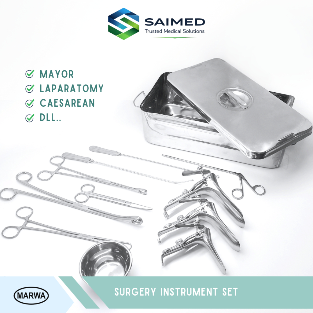 Surgery Instrument Set / Minor Mayor Partus Mini Laparatomy Iva Hernia Venae Hysterectomy Caesarean 
