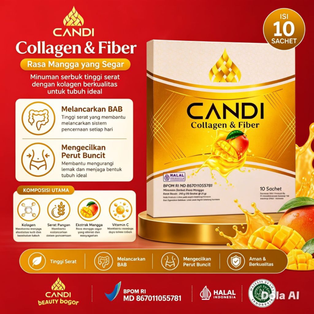 CANDI COLLAGEN FIBER MINUMAN PELANGSING PEMBLOKIR LEMAK DIET DETOX LEMAK PERUT BUNCIT MELANCARKAN BA
