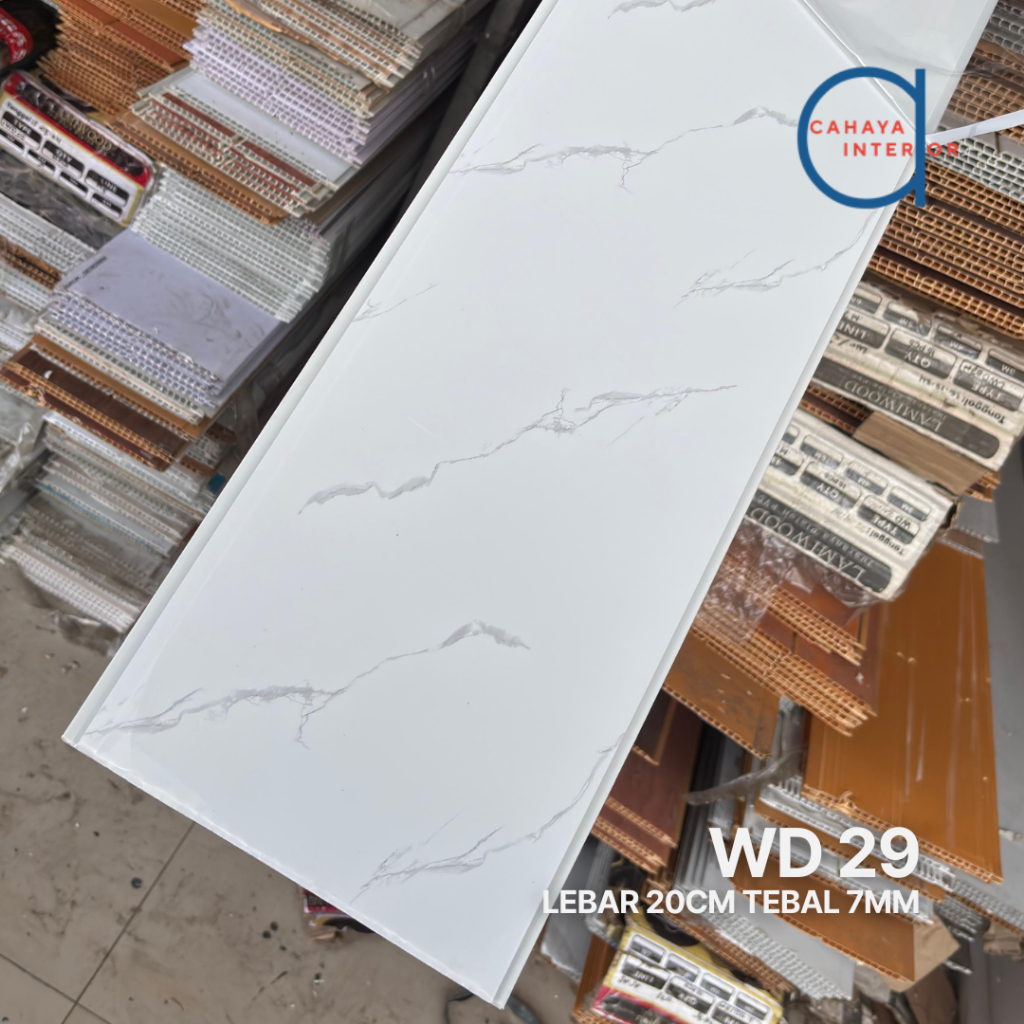 Plafon PVC Lamiwood White Base Premium – Panel Plafon PVC Tahan Air Anti Rayap | Untuk Plafon & Kolo