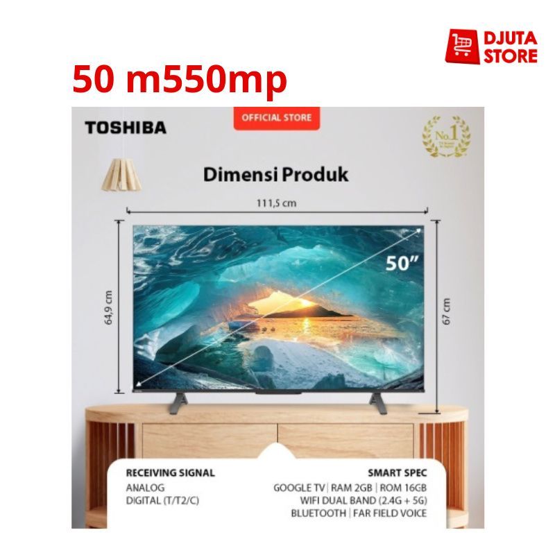 TOSHIBA 50M550MP / 50M550 QLED 4K GOOGLE TV 50 inch m550mp