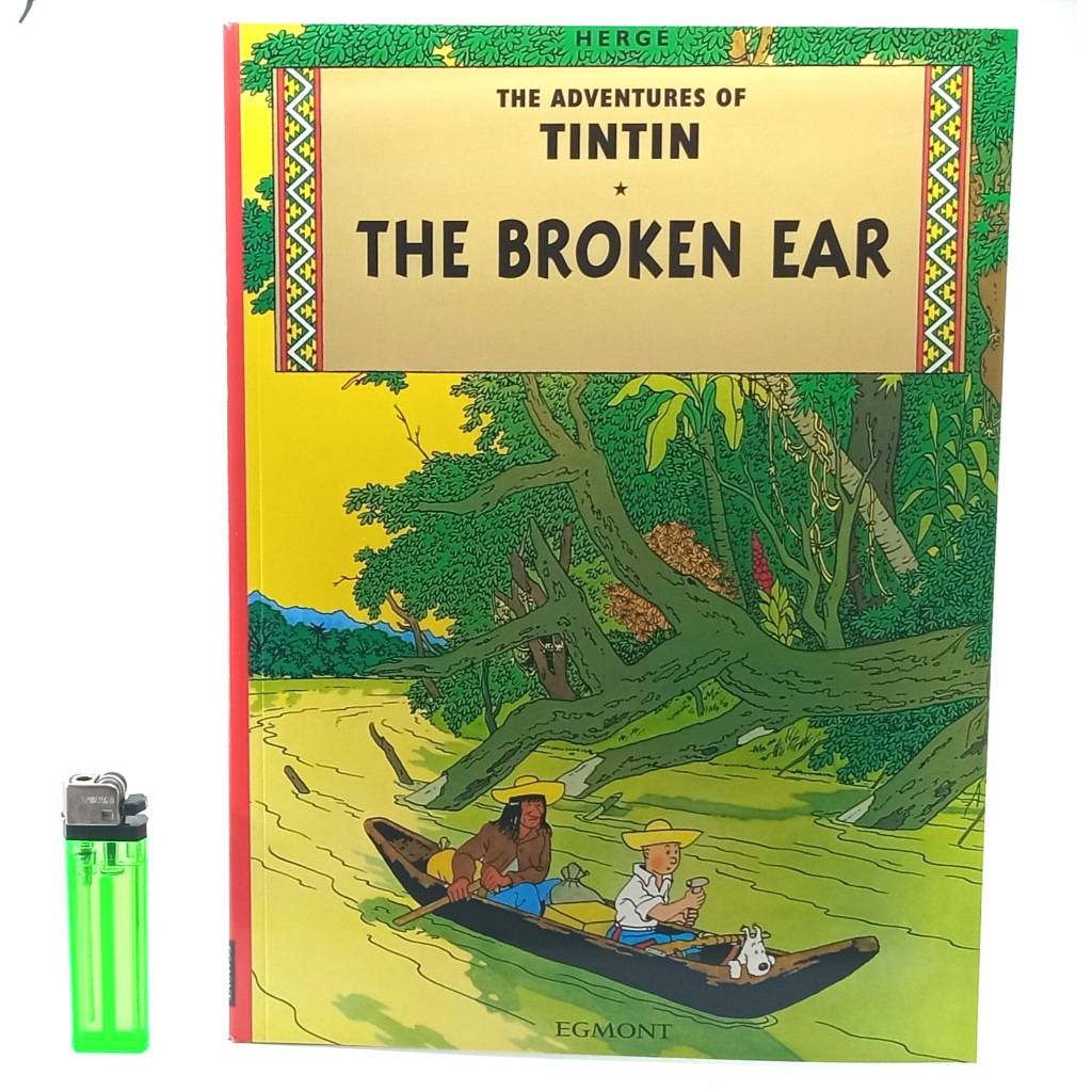 Komik Egmont Tintin The Broken Ear Patung Kuping Belah Format Lebar Bahasa Inggris Original