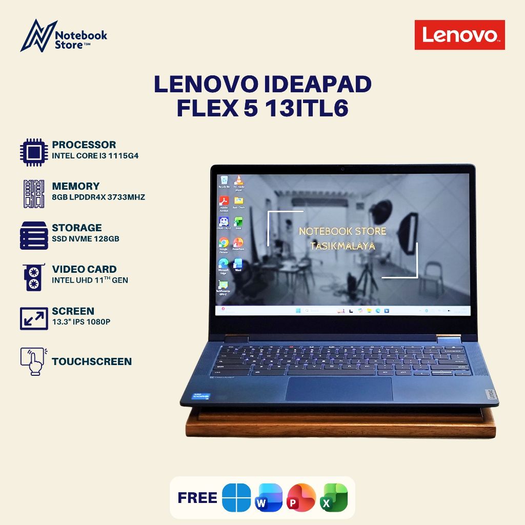 Lenovo IdeaPad Flex 5 13ITL6 Core i3 1115G4 Gen 11 8GB/128GB 13 inch Touch Yoga x360 2in1