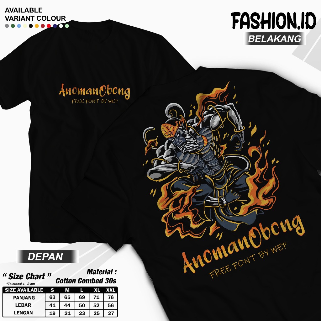 Baju kaos distro santai terbaru Anoman obang pria
