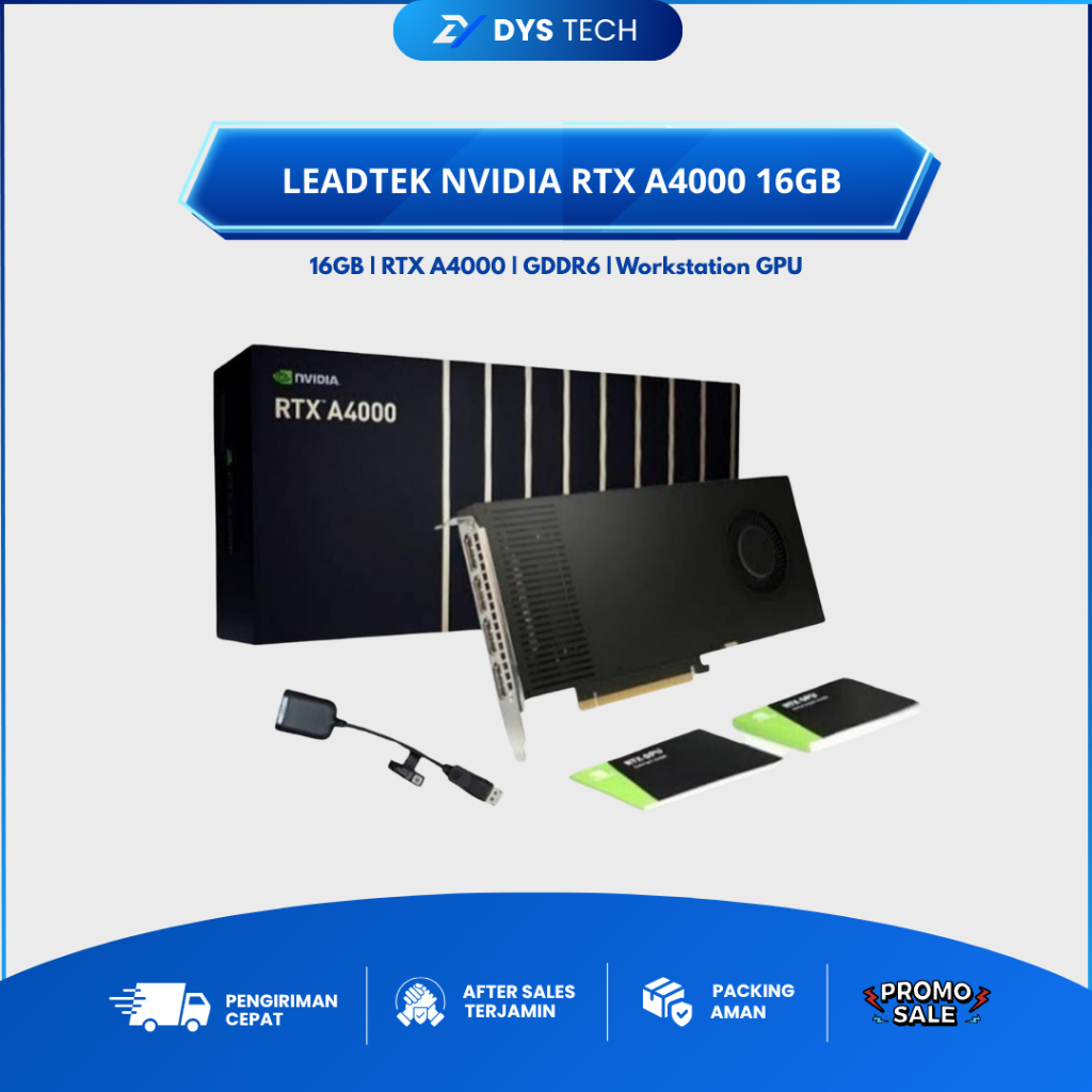 LEADTEK QUADRO NVIDIA RTX A4000 16GB | 20GB GDDR6 - 16GB