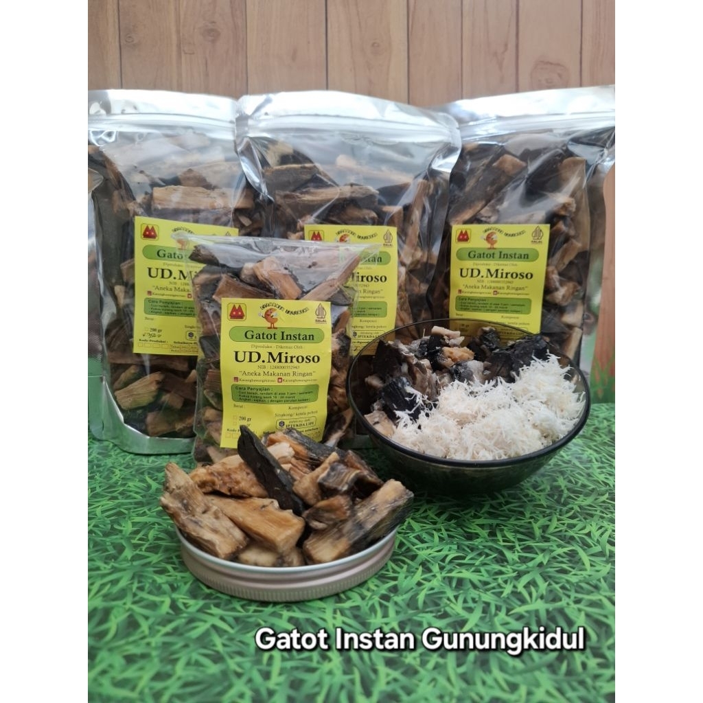 400gr gatot instan gathot singkong pulen asli gunungkidul UD.Miroso GK