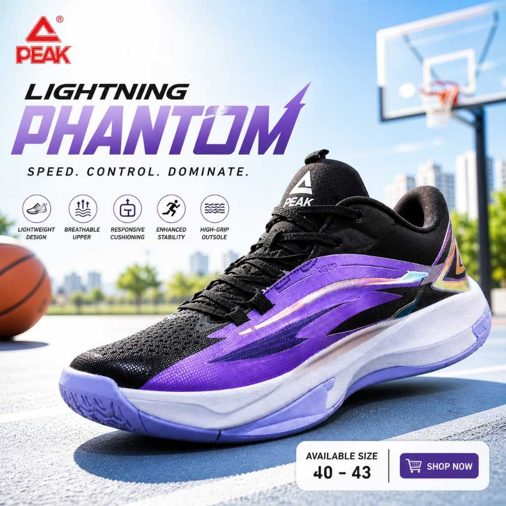 Sepatu basket  PEAK Lightning Phantom Signature Edition
