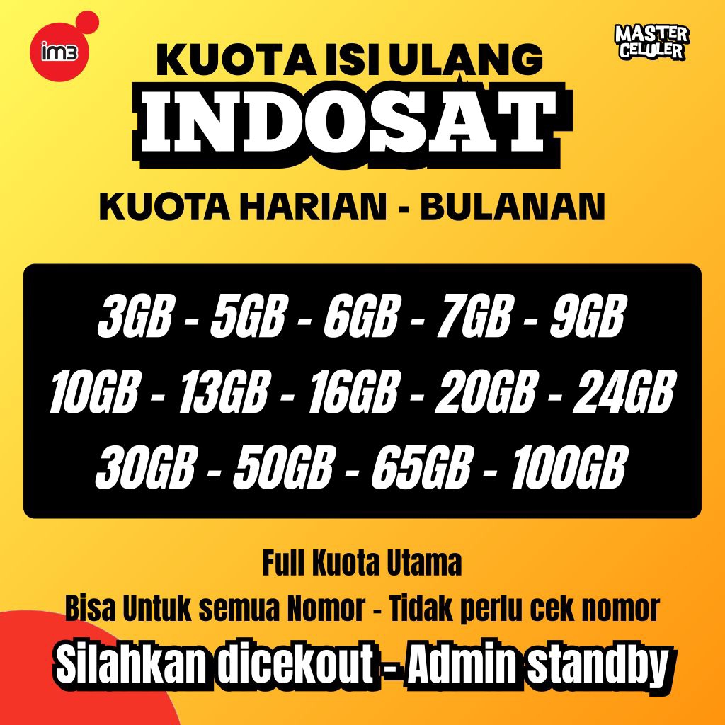 KUOTA INDOSAT FREEDOM INTERNET HARIAN & BULANAN