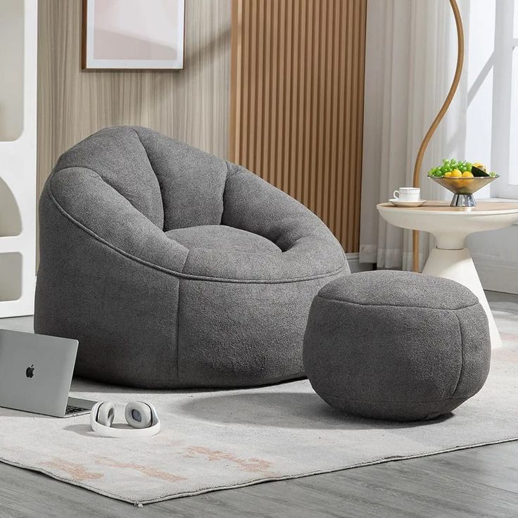 Bean Bag - Sofa Luxy flowers - Bahan Dhapnie Siap Pakai