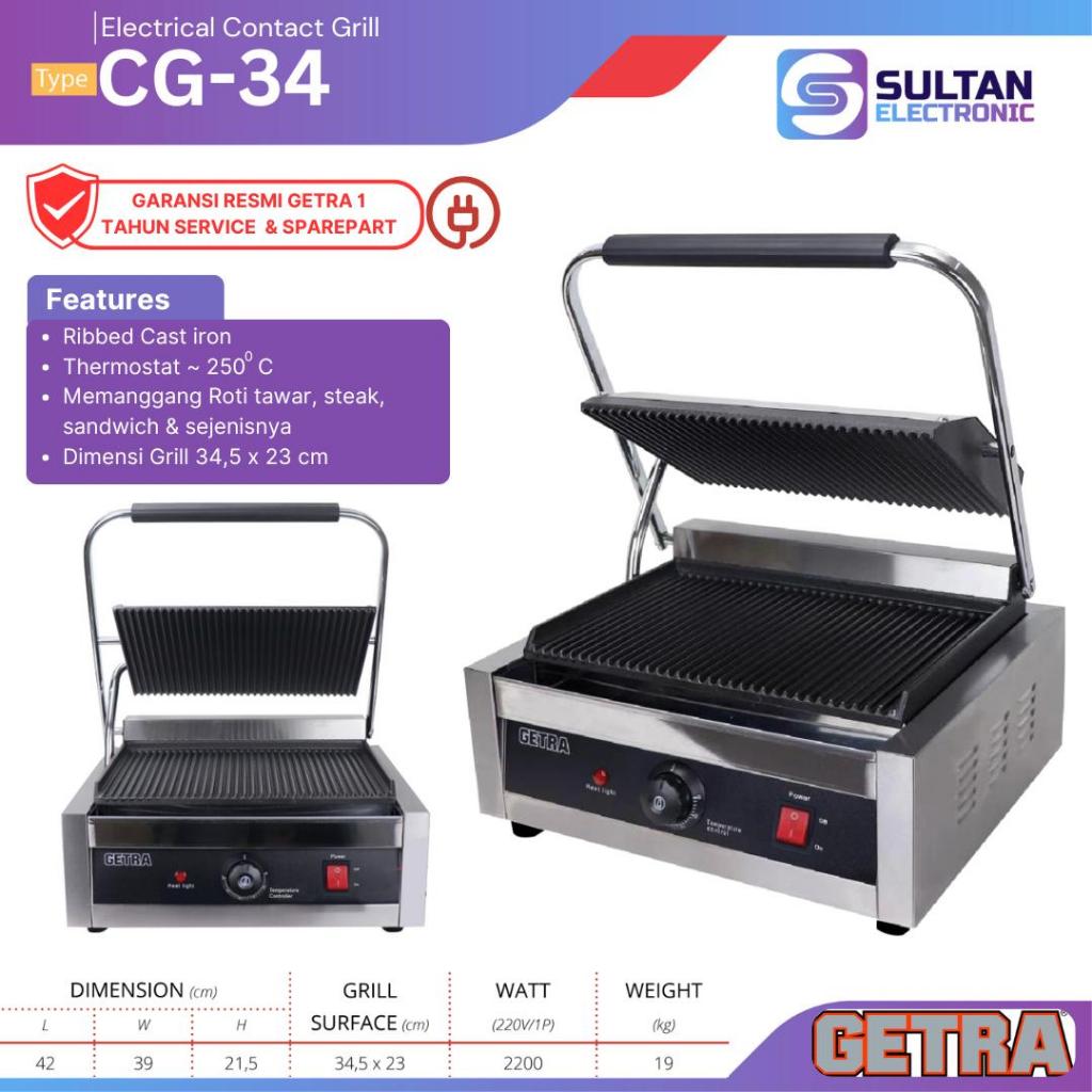 GETRA Electric Contact Grill CG-34 / CG34 / CG 34 Pemanggang Listirk