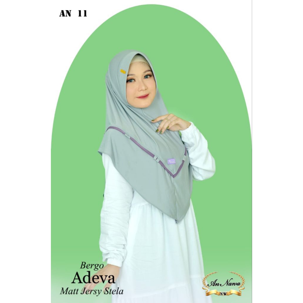 HIJAB AN NAWA ADEVA // HIJAB INSTAN // HIJAB BERGO LIST // HIJAB GROSIR MURAH