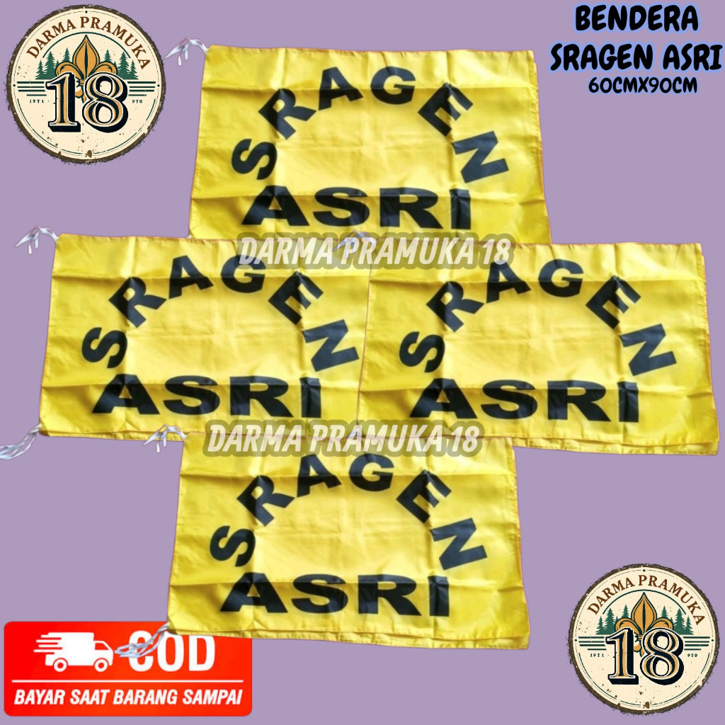 Bendera Sragen Asri Bijian -+6090cm Desain Menarik